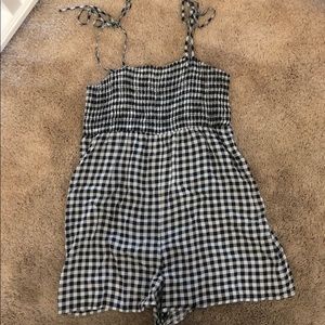 Urban outfitters checkered romper